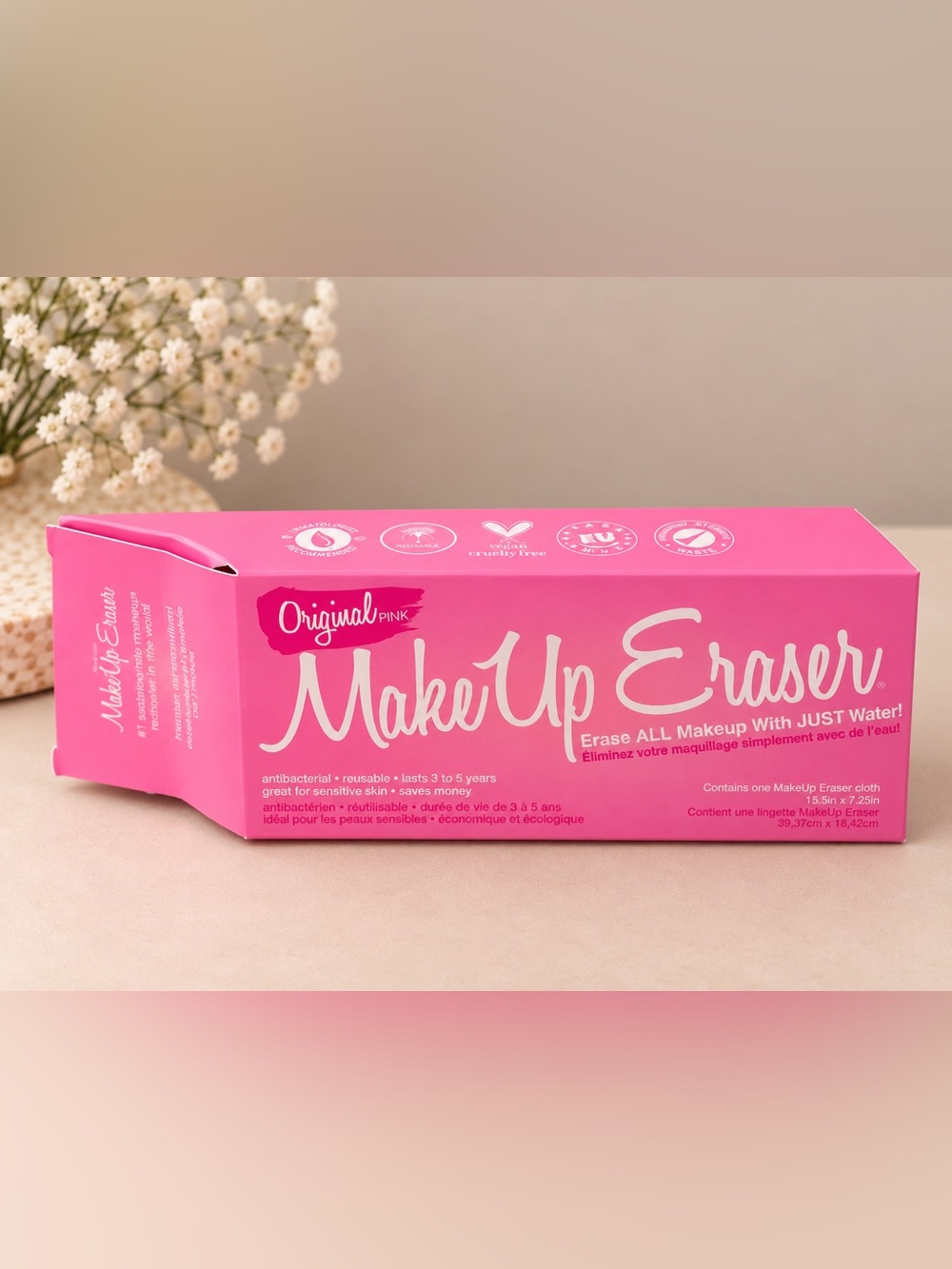 MakeUp Eraser Original Pink Reusable Makeup Remover Cloth